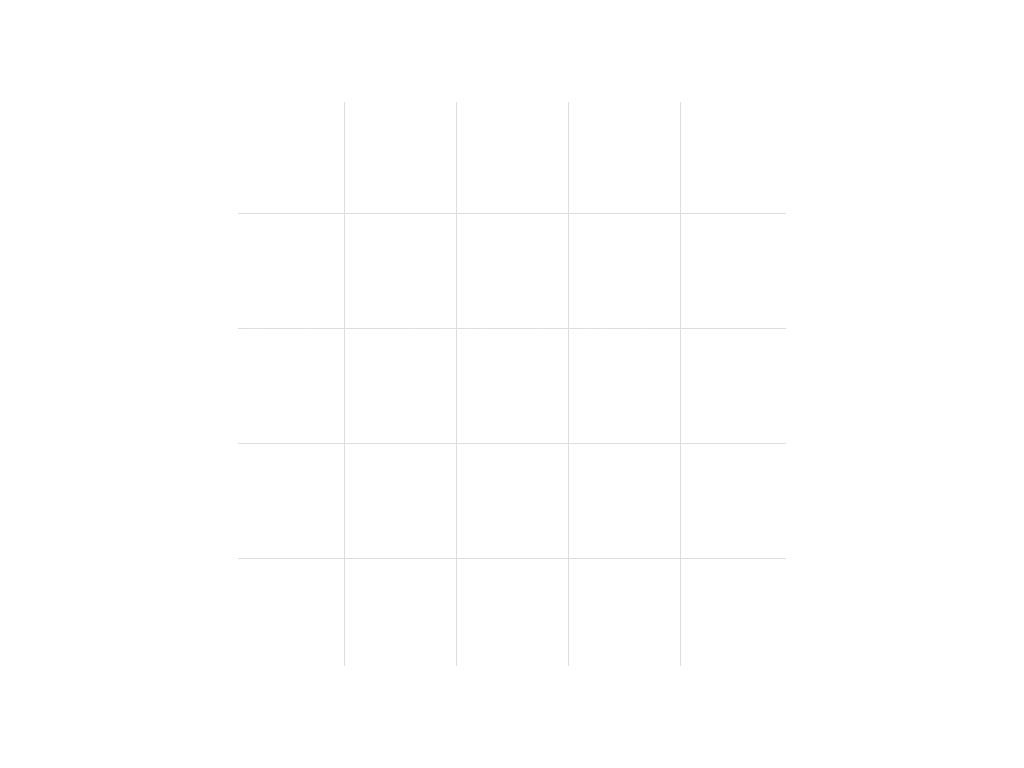 Rooster 136 x 136 mm, 5 x 5 pos., 30 mm (10 stuks)