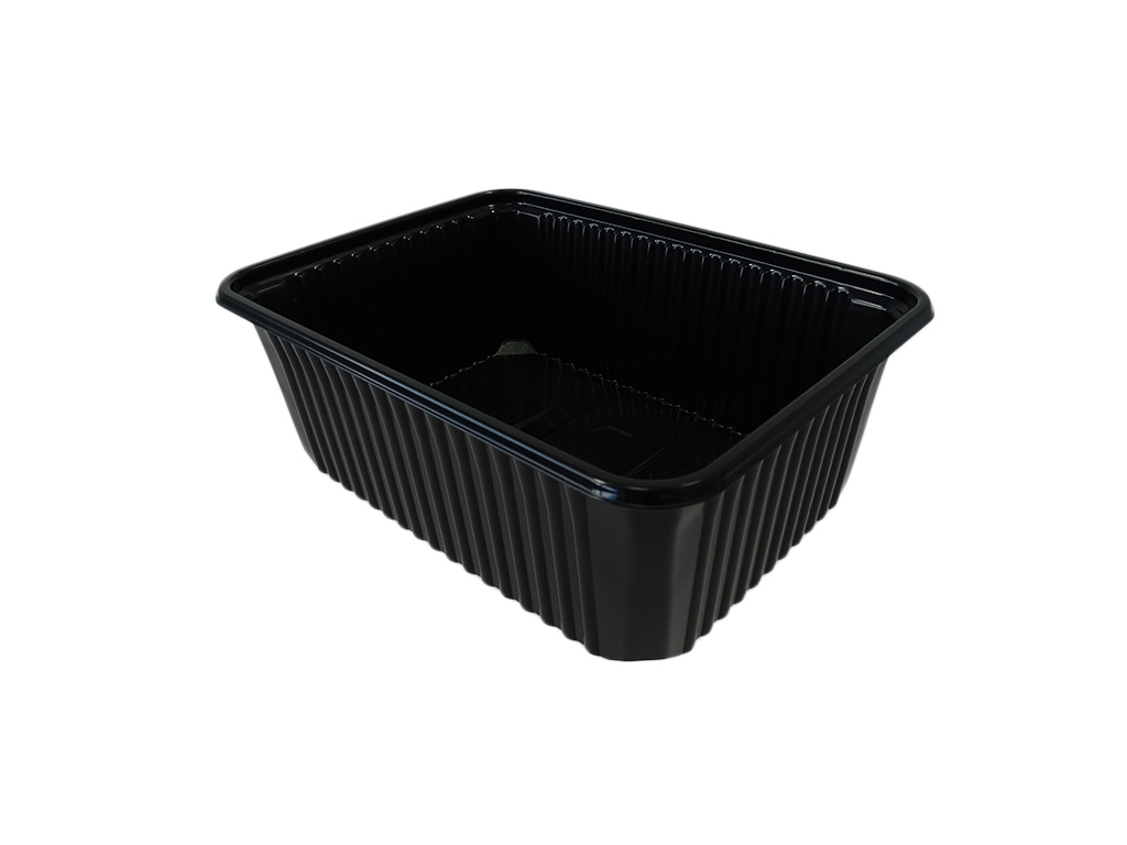 Bakje PP zwart, 1000 cc, 180 x 63 mm (352 stuks)
