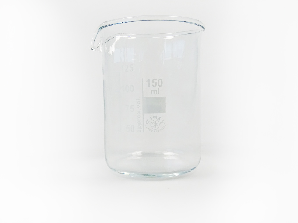 Bekerglas 150 ml, laag model (10 stuks)