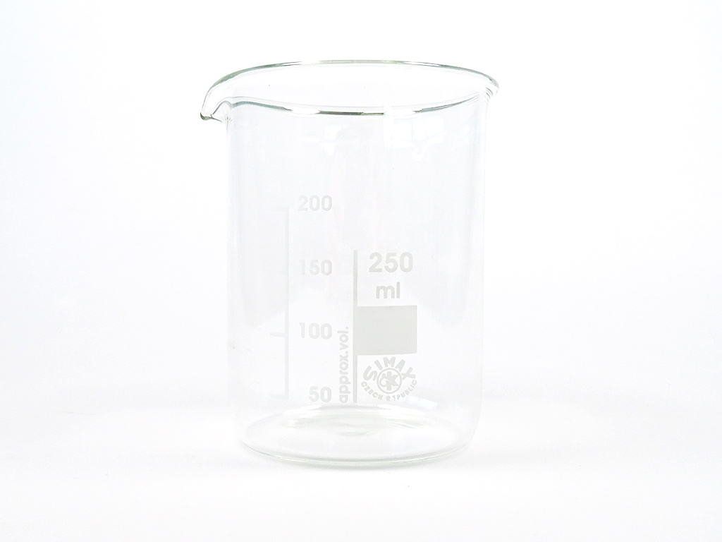 Bekerglas 250 ml, laag model (10 stuks)