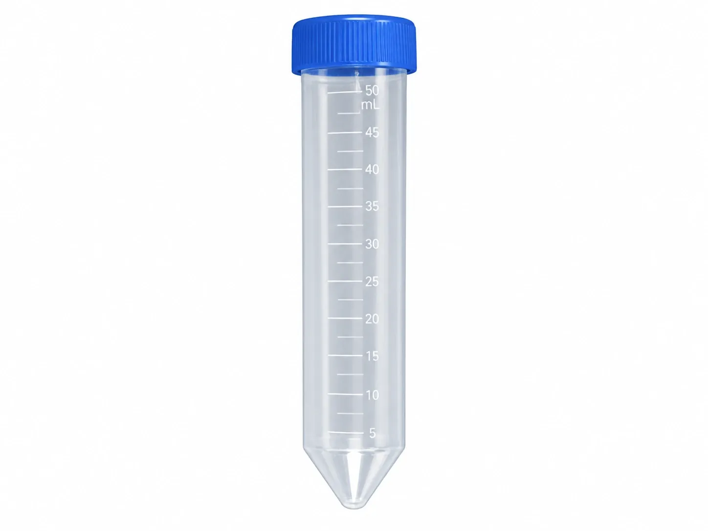 [LD009-01471] Buis PP conisch 50 ml met blauwe schroefdop (500 stuks)