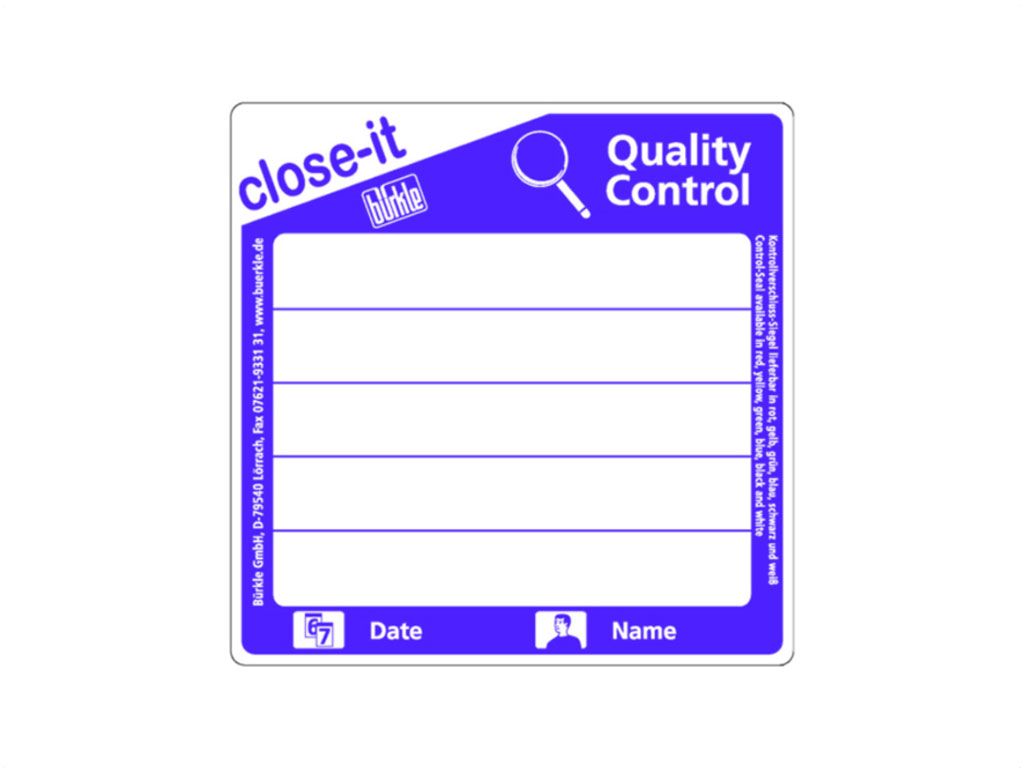 Close-it Food & Pharma 95 x 95 mm, blauw (500 stuks)
