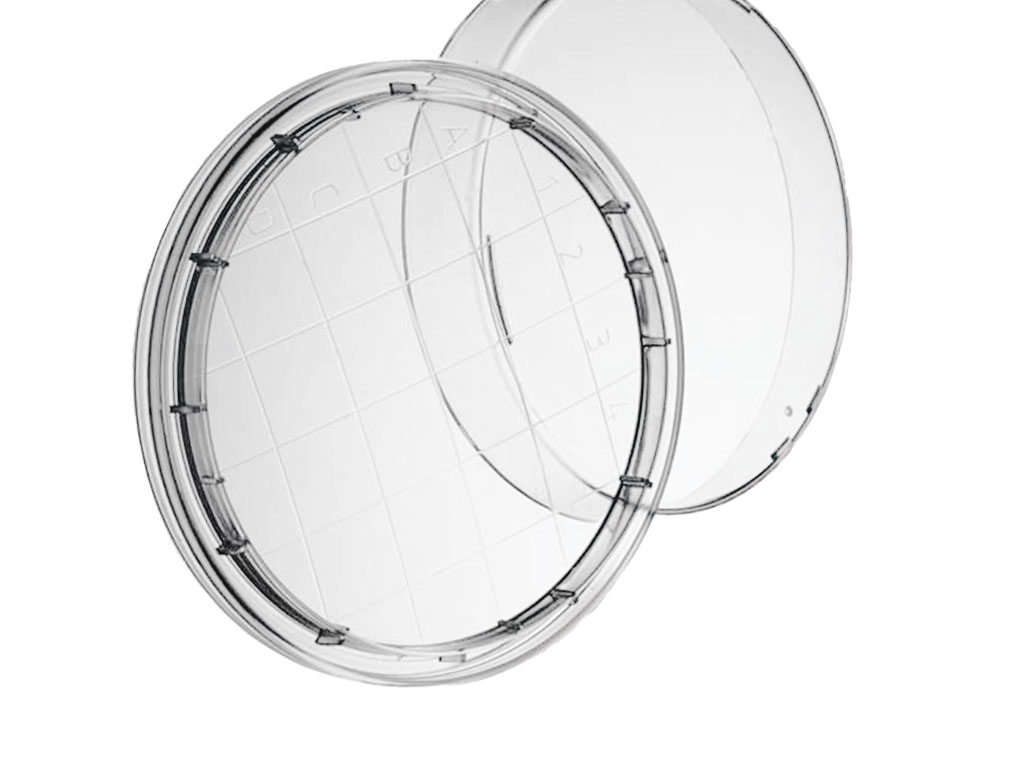 Contactschaal 65 mm Grip-lid Domed base, steriel (920 stuks)