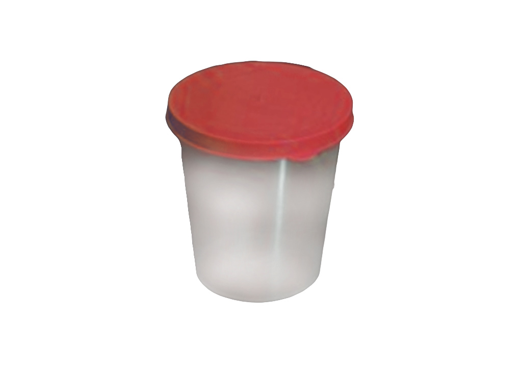 Container PP 125 ml drukdeksel p/1 steriel (250 stuks)