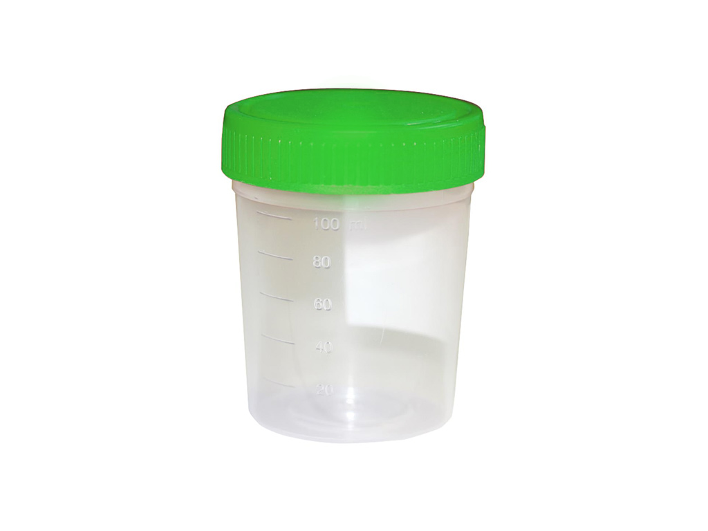 Container PP 125 ml met losse groene dop (500 stuks)