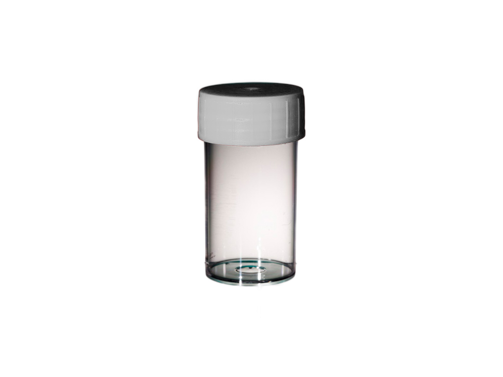 Container PP 40 ml, witte dop, aseptisch (1000 stuks)