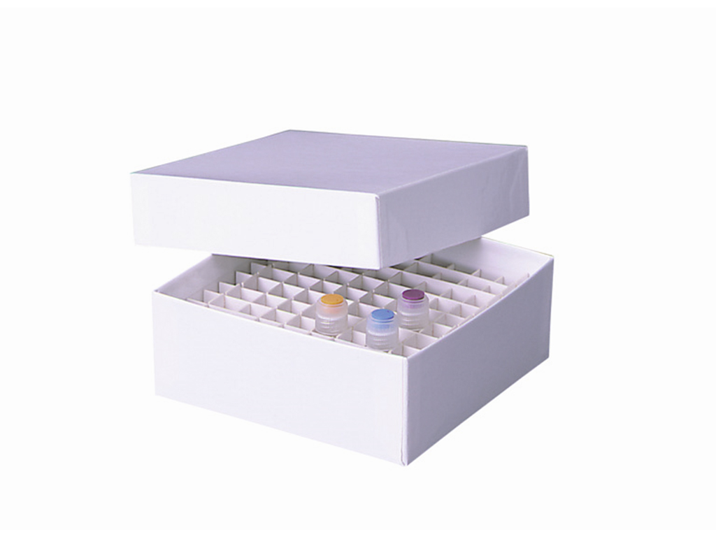 [LD498-10012] Cryobox 133 x 133 x 50 mm, wit + plastic coated (10 stuks)
