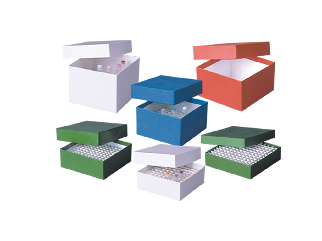 Cryobox 136 x 136 x 130 mm, wit + plastic coated (10 stuks)
