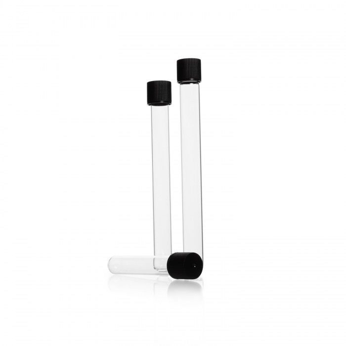 Cultuurbuis glas 16 x 160 mm, GL18 + PP dop (100 stuks)