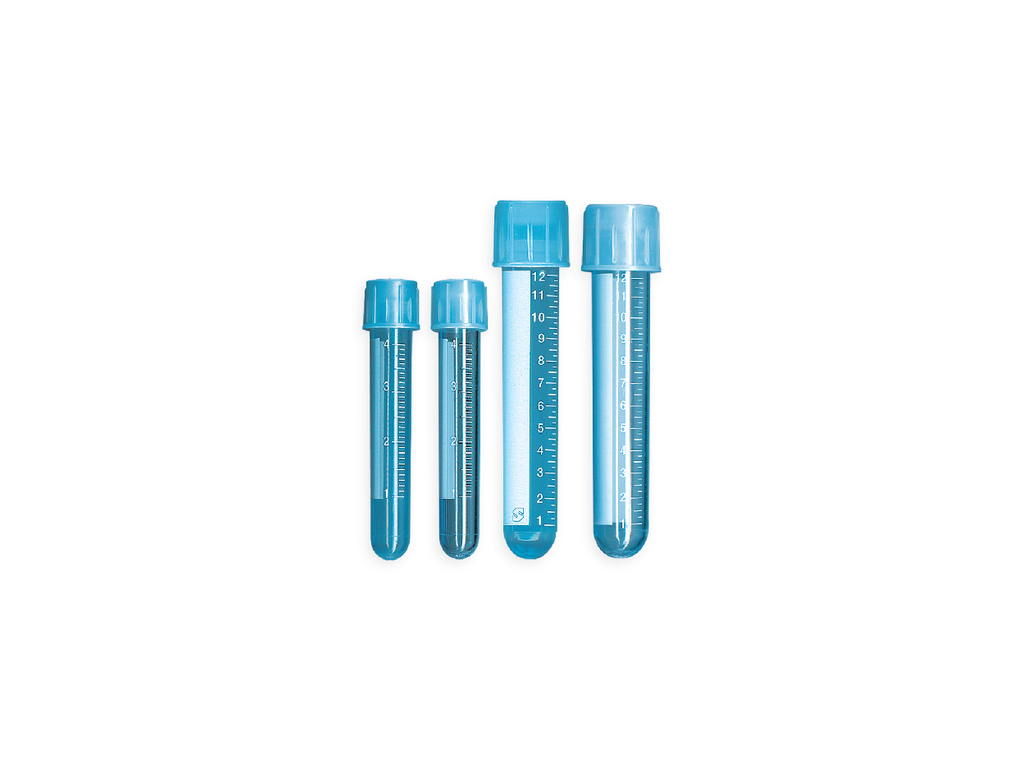 Cultuurbuis PS 12 x 75mm + dop, steriel (1000 stuks)