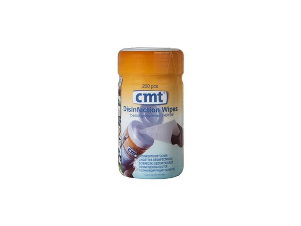 [LH001-20001] Desinfectie-doekjes wit CMT, in flacon (12 stuks)