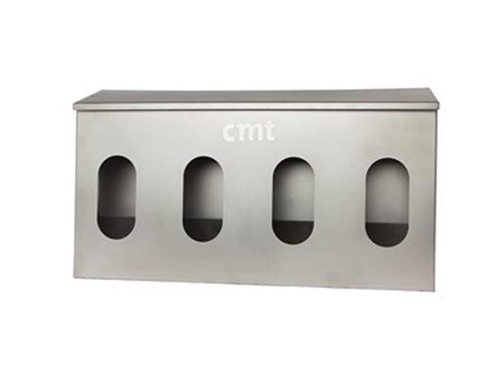 Dispenser rvs handschoen, 4 doosjes