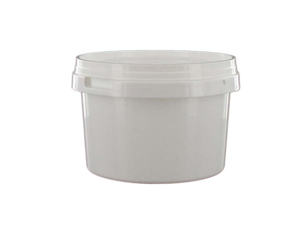 Emmer 0,5 liter + deksel, PP wit (580 stuks)