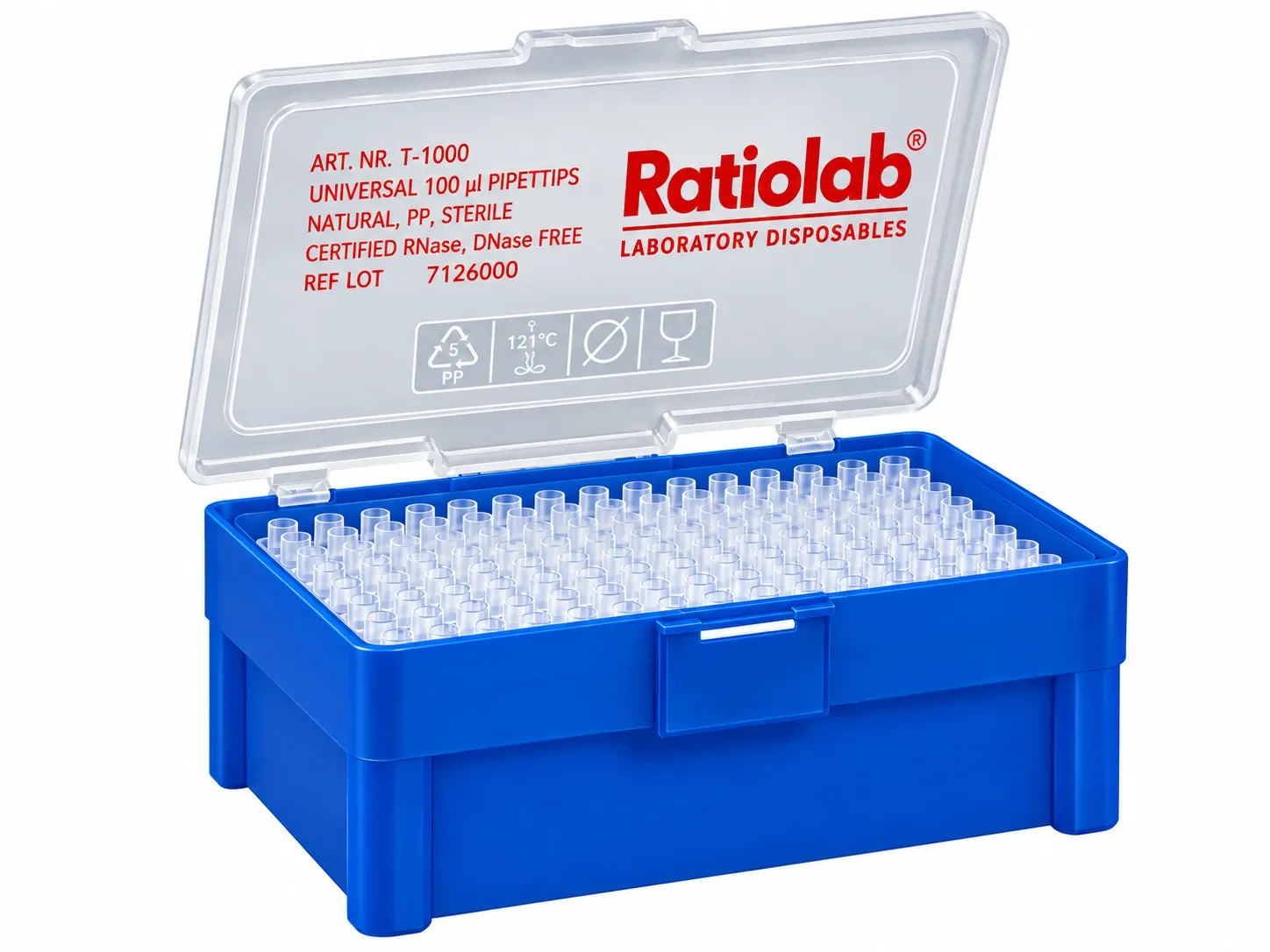 Filtertip Aeroject ultra 100 ul in rek, steriel (10 x 96 stuks)