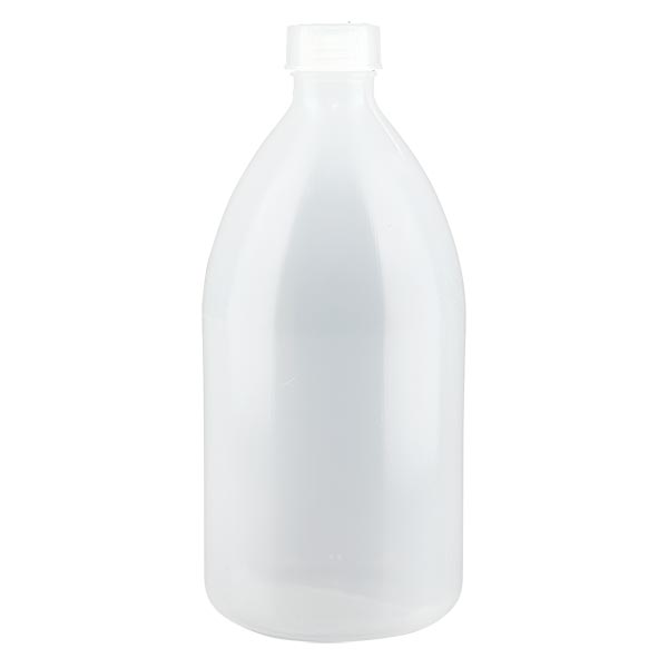Fles LDPE 500 ml, nauwhals, zonder dop (120 stuks)