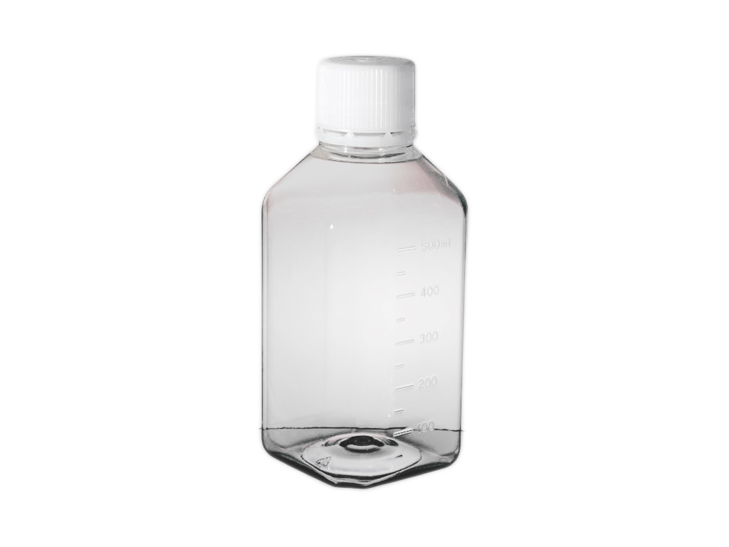 Fles PET 500 ml met losse schroef-/garantiedop (120 stuks)