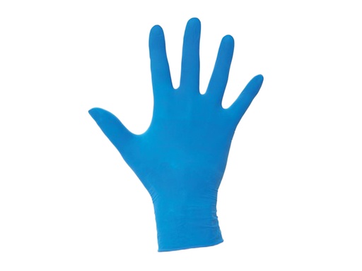 Handschoen latex blauw, gepoederd, L 1000x