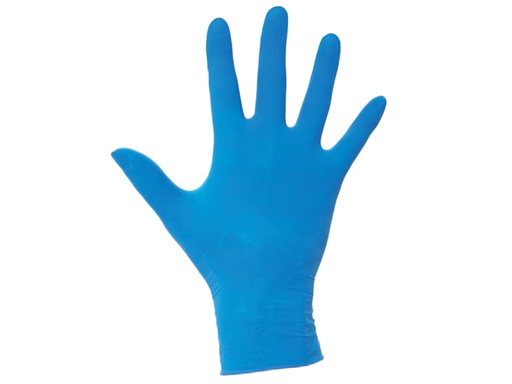 Handschoen latex blauw, gepoederd, XL 1000x
