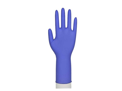 Handschoen nitril blauw lange manchet M 1000x