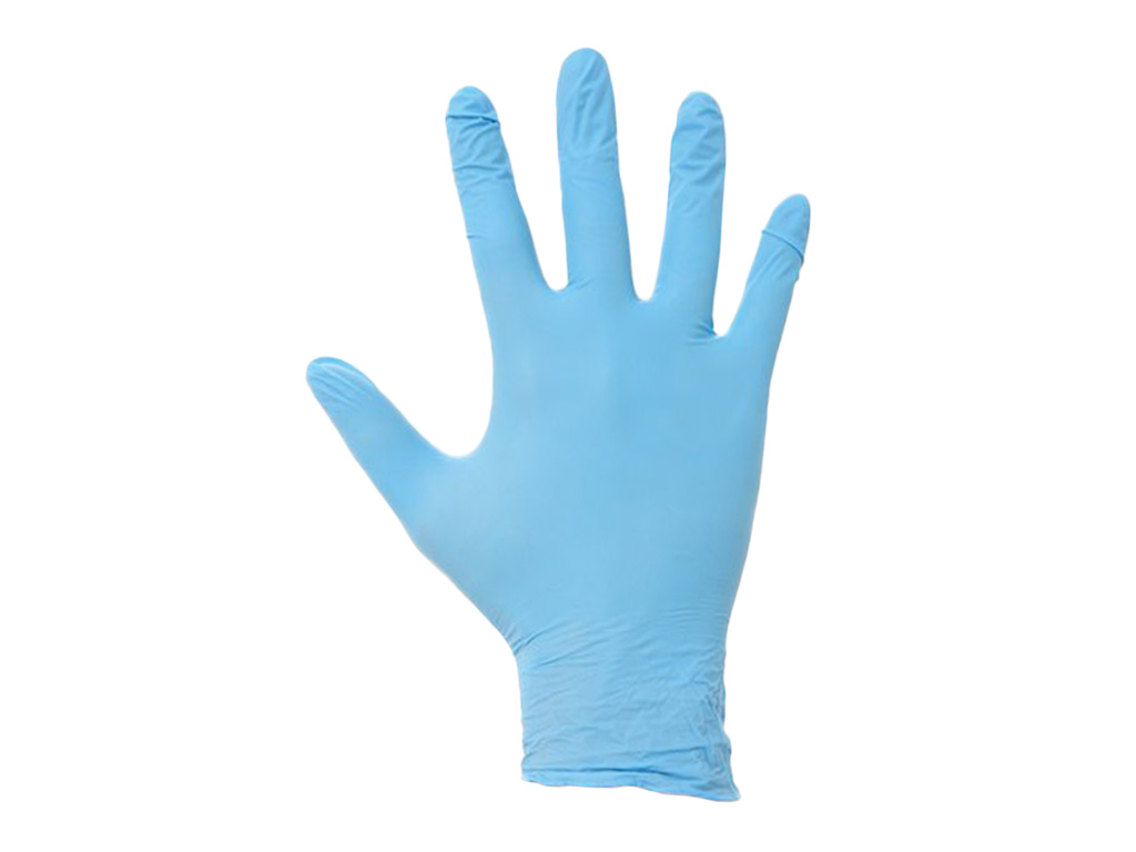 Handschoen nitril blauw, poedervrij, XL 1000x