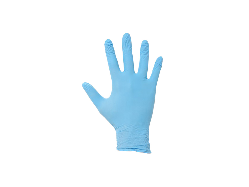 Handschoen nitril blauw, poedervrij, XS 1000x