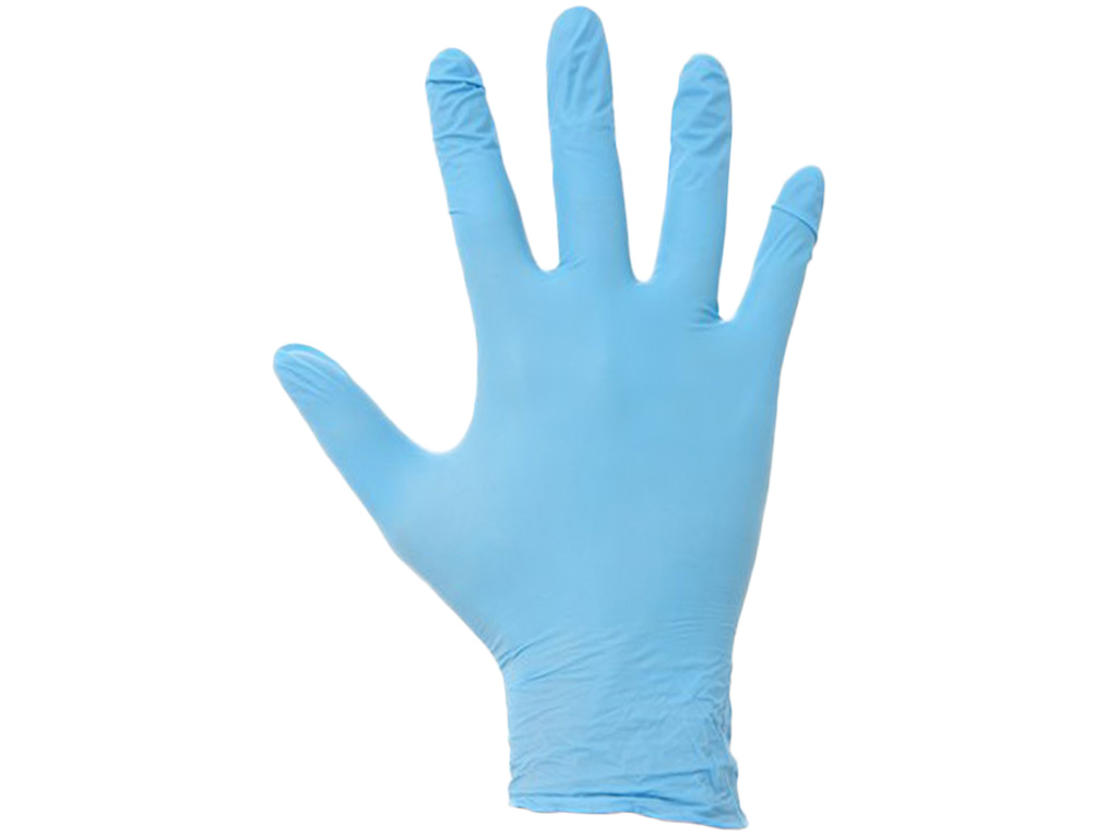 Handschoen nitril blauw, poedervrij, maat XXL (1000 stuks)