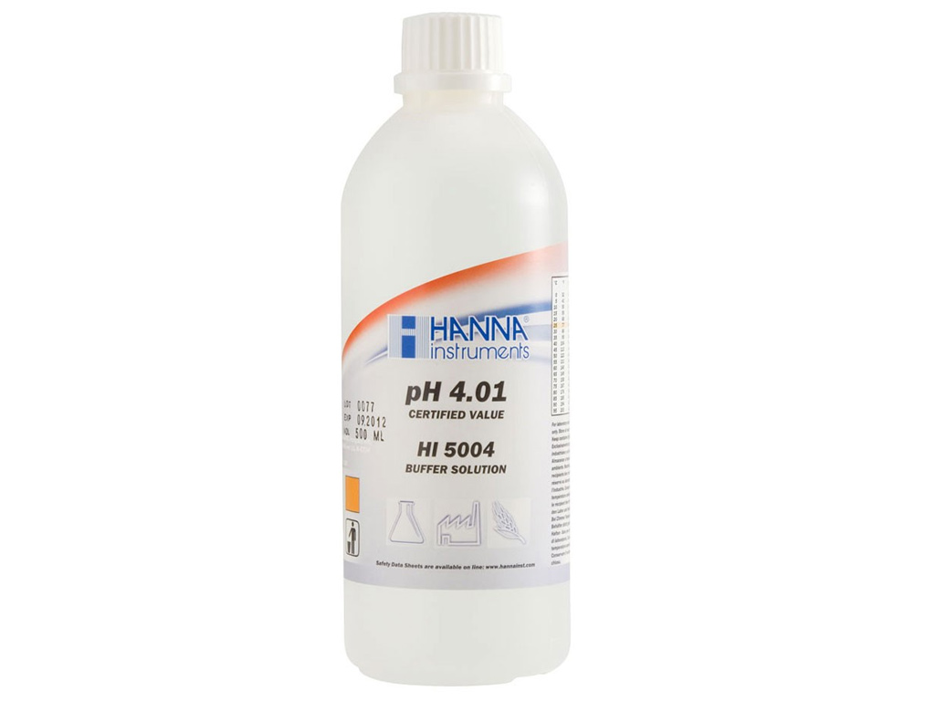 Kalibratievloeistof pH 4.01 met certificaat (1 liter)