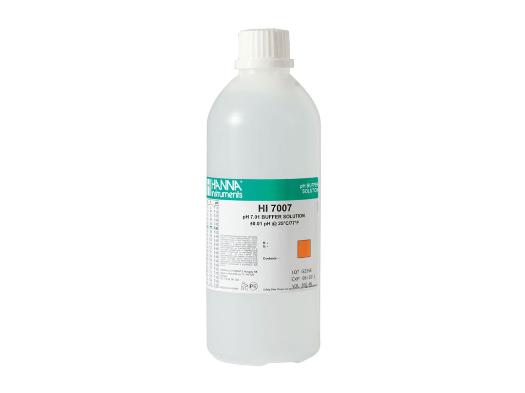 Kalibratievloeistof pH 7.01 met certificaat (500 ml)