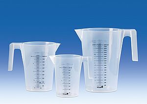 Maatbeker PP 500:10 ml, stapelbaar (per stuk)