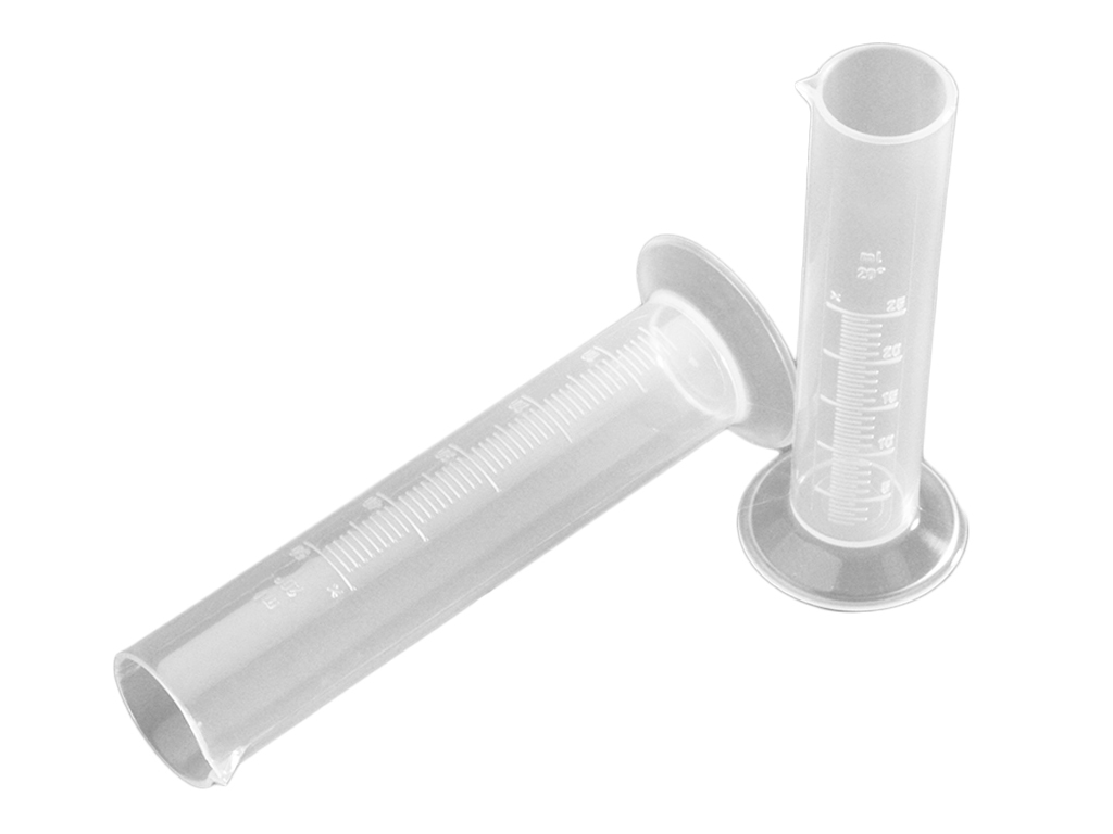 [LD059-00334] Maatcilinder 100 ml, PP, laag model (per stuk)