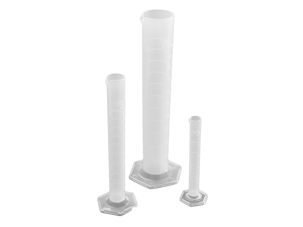 Maatcilinder 250 ml, PP, hoog model (per stuk)