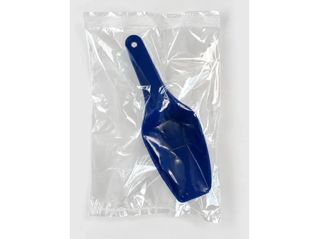 Maatschep PP blauw 100 ml, per stuk verpakt, gamma-bestraald (100 stuks)