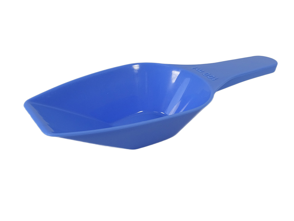 [LD025-00037] Maatschep PP blauw 100 ml, per stuk verpakt, gamma-bestraald (100 stuks)