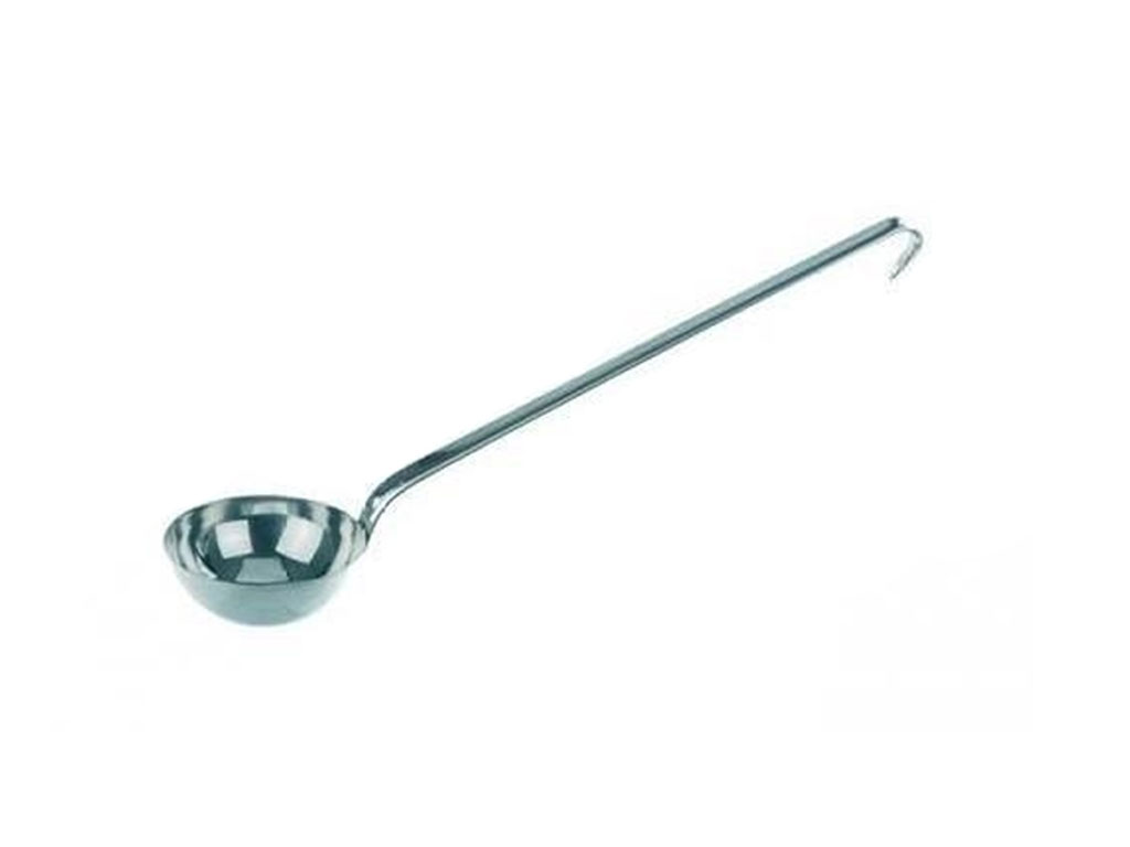 [LM228-00095] Monsterlepel RVS 220 ml, steel 315 mm (per stuk)