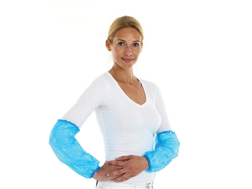 [LB054-00016] Mouwovertrek PE blauw, 200x400mm, 20mu 2000x