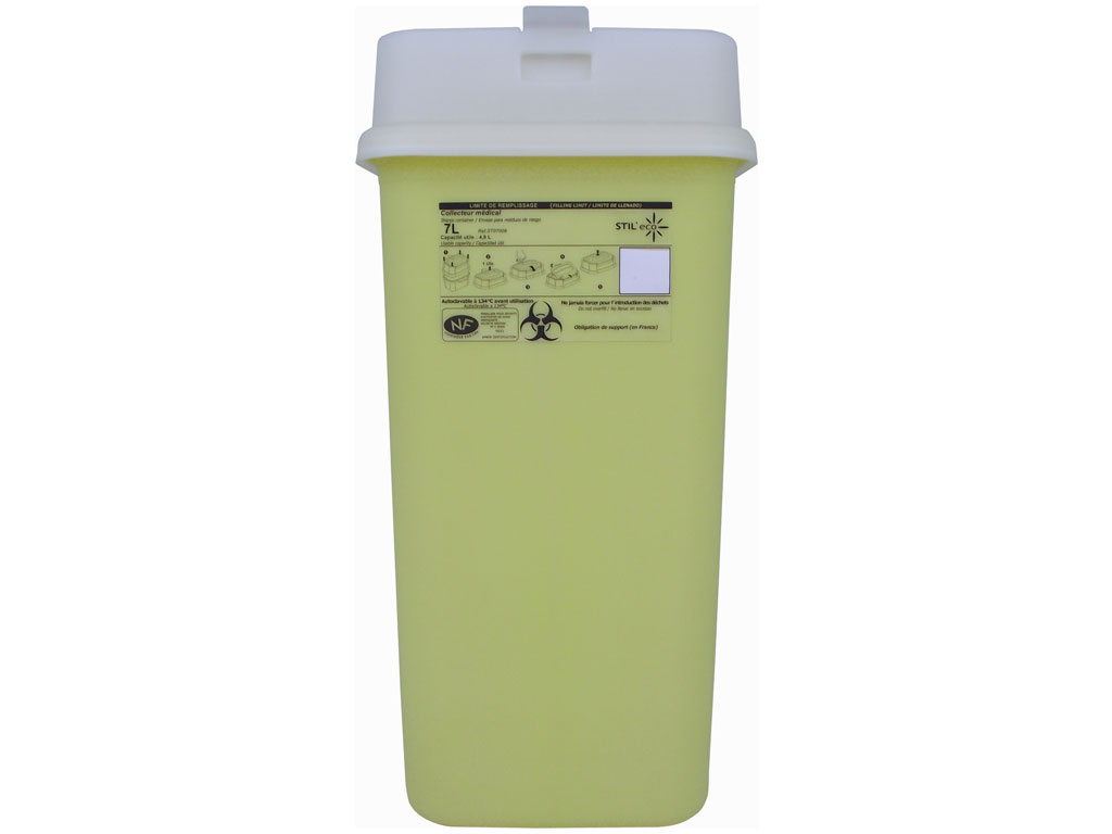 Naaldcontainer PP, 7000 ml (25 stuks)