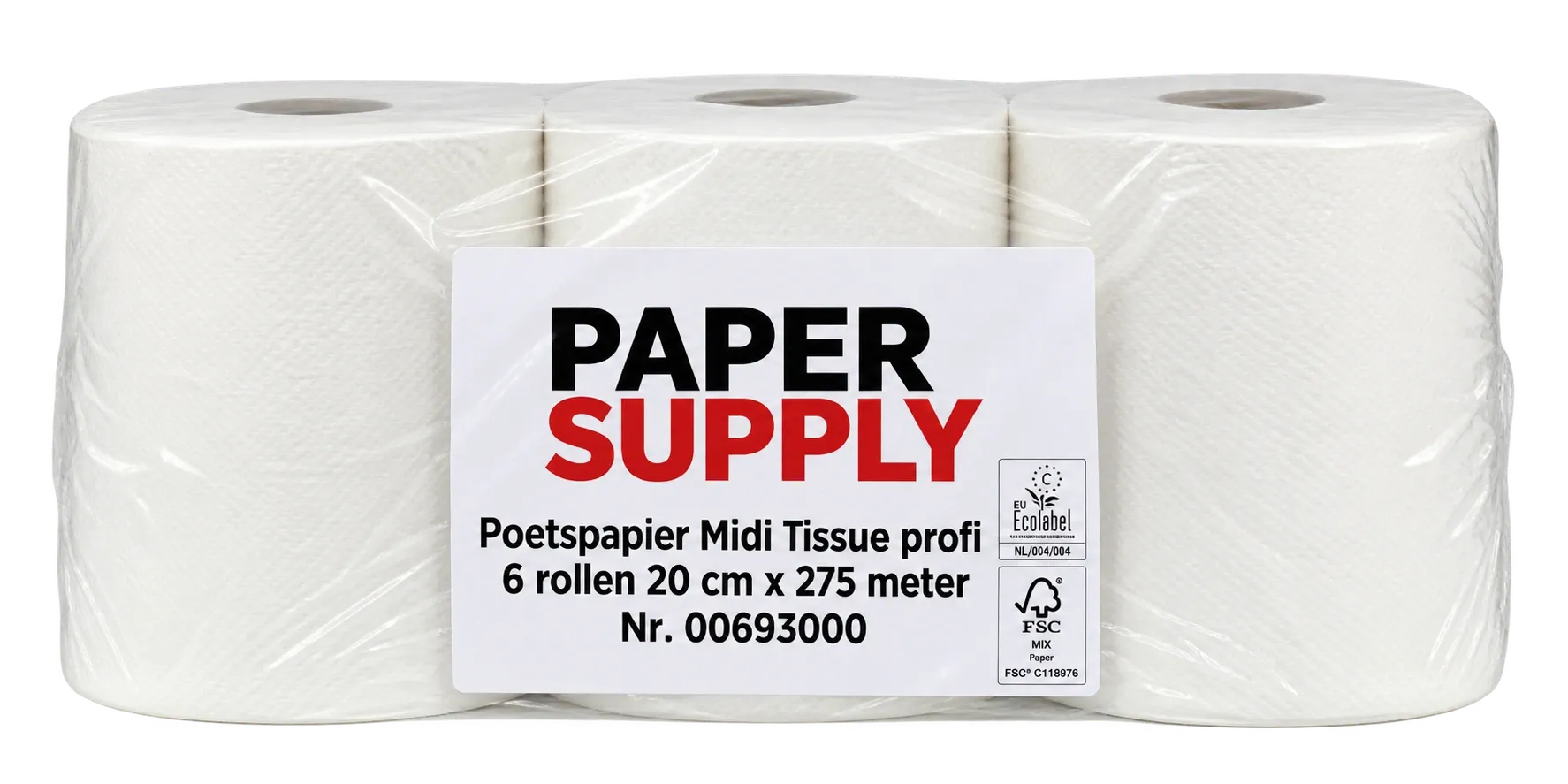 Papierrol, 21,5 cm x 275 m (6 stuks)