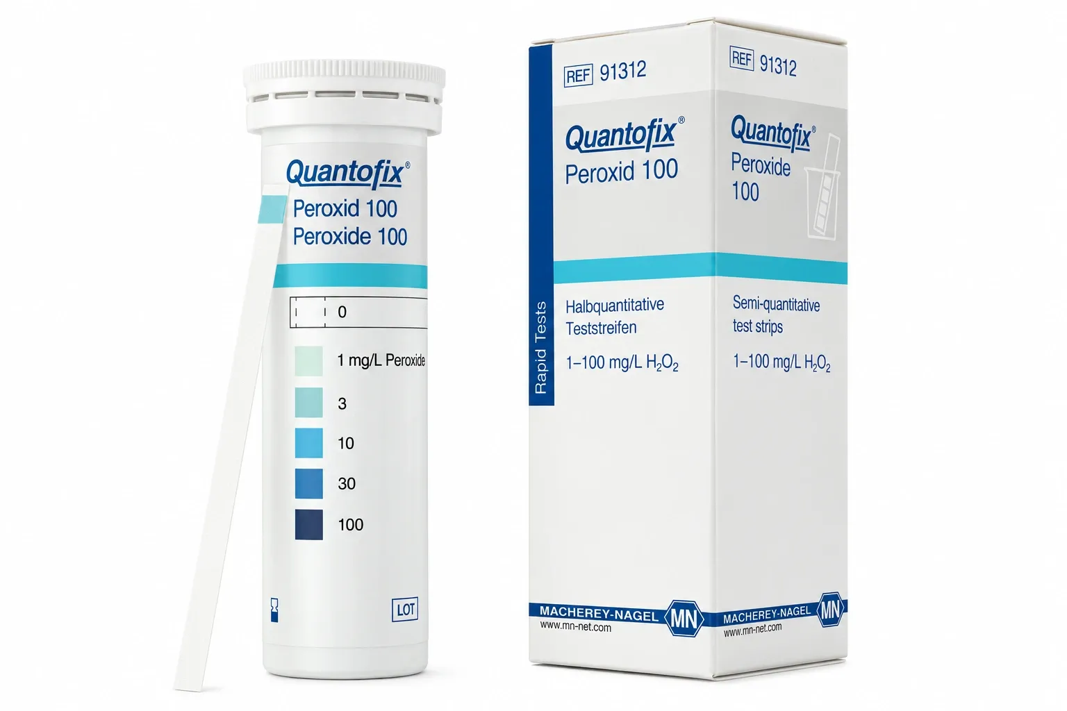 Peroxide teststrip 0-100 mg/l, Quantofix (100 stuks)