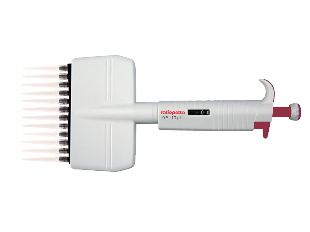 Pipet Ratiopetta 12-kanaals 0,5 - 10 ul