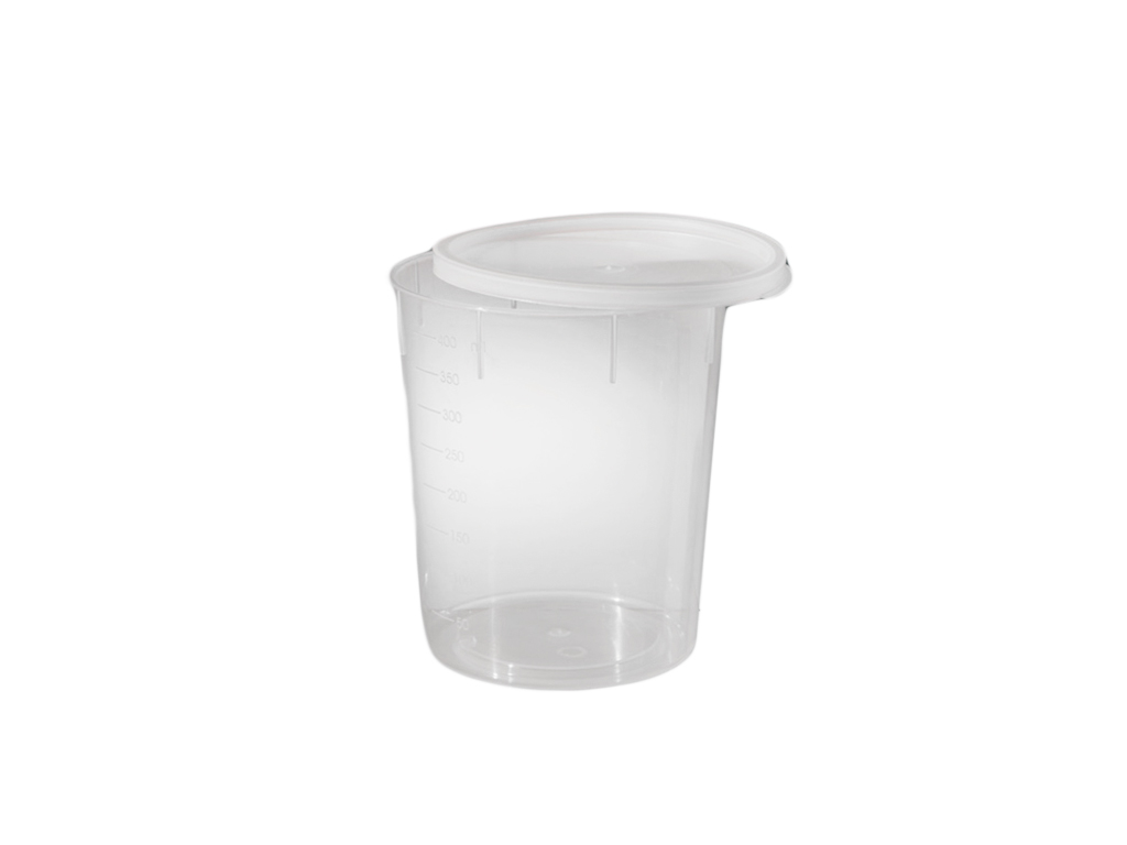 Pot PP 400 ml met los lipdeksel (460 stuks)