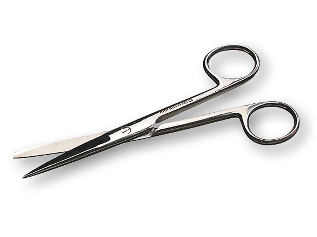 Schaar RVS 14,5 cm, stomp/spits
