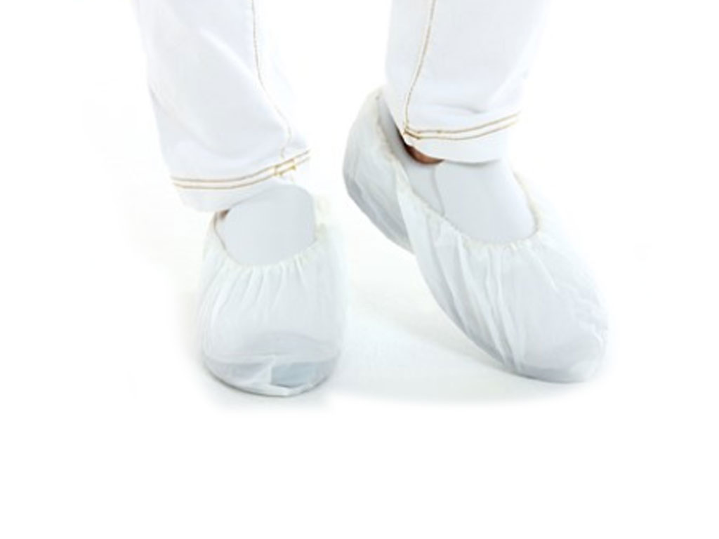 Schoenovertrek PE wit, 41 cm, 70 mu (1000 stuks)