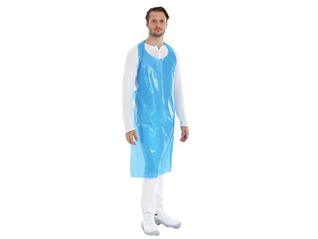 [LB053-00004] Schort PE blauw, 130x80cm, 60mu (500 stuks)