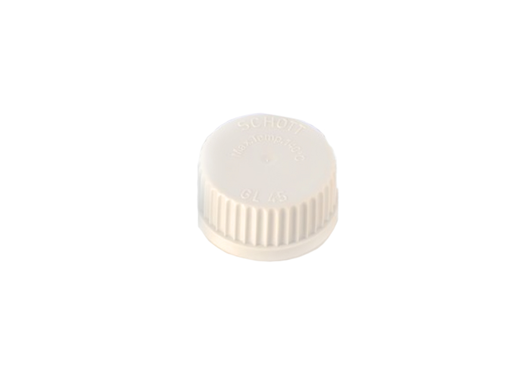 Schroefdop PP naturel, GL45, Duran (10 stuks)