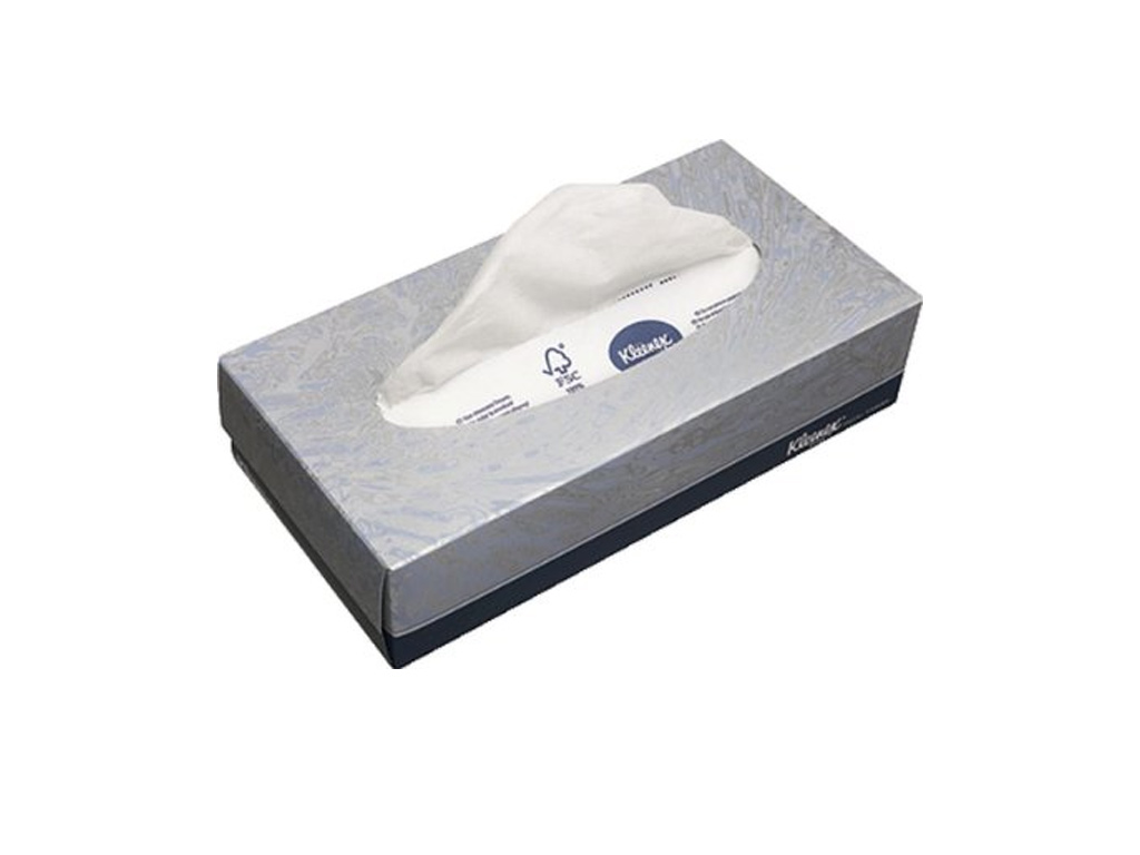 Kleenex Facial tissues, 2-laags, wit, 20x20,6 cm (24 x 100 stuks)