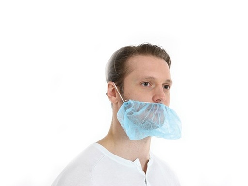 [LB062-00072] Baardmasker PP blauw, met 1 elastiek 1000x