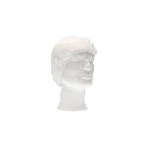 [LB061-00009] Baret PP wit, geplooid, 58 cm (1000 stuks)
