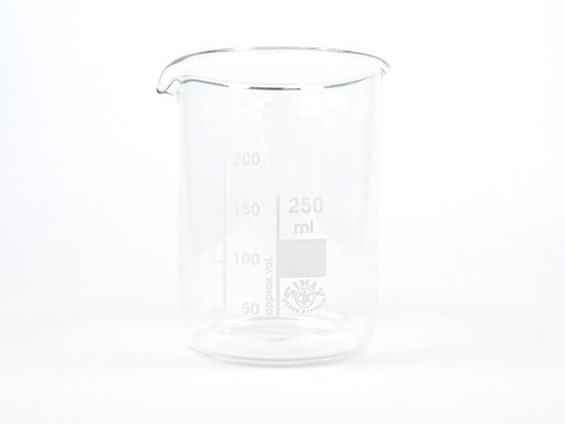 [LG012-00014] Bekerglas 250 ml, laag model (10 stuks)