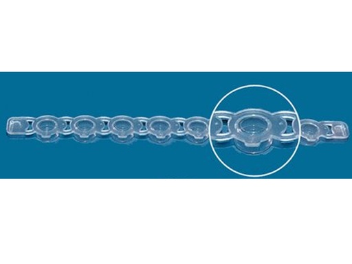 [LD008-01055] Cap voor PCR tube 'flat' strip à 8 stuks (125 stuks)