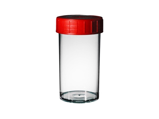 [LD002-00180] Container PP 180 ml, rode dop, aseptisch (264 stuks)